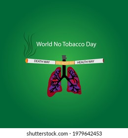 world no tobacco day web banner design. illustration vector