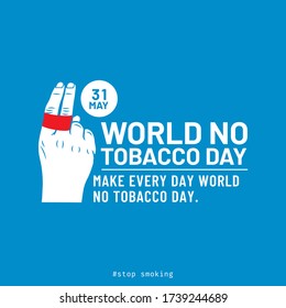 World No Tobacco Day.Vector illustration concept. suitable for square banner ads.