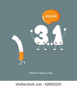 World No Tobacco Day-Vector Illustration