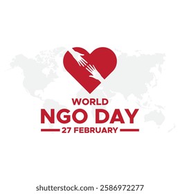 world non governmental organization day. world ngo day. World NGO Day Paper cut style Vector Design Illustration for Background, Poster, Banner, Advertising, Greeting Card