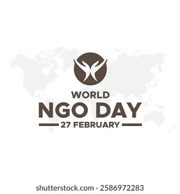 world non governmental organization day. world ngo day. World NGO Day Paper cut style Vector Design Illustration for Background, Poster, Banner, Advertising, Greeting Card