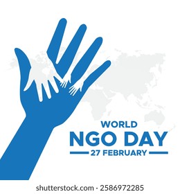 world non governmental organization day. world ngo day. World NGO Day Paper cut style Vector Design Illustration for Background, Poster, Banner, Advertising, Greeting Card