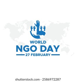world non governmental organization day. world ngo day. World NGO Day Paper cut style Vector Design Illustration for Background, Poster, Banner, Advertising, Greeting Card