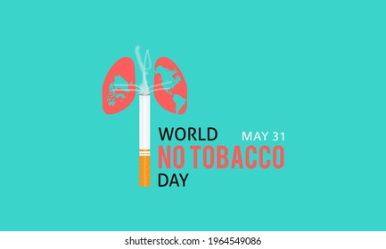 World No-Tobacco Day Health Prevention and awareness Vector Concept. Banner, Poster World No-Tobacco Day Awareness Campaign Template.