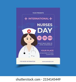 Plantilla de folleto del Día Mundial de la Enfermería