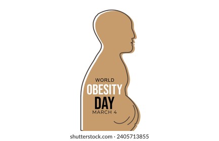 World Obesity day. background, banner, card, poster, template. Vector illustration.