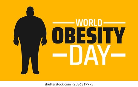 World Obesity Day background banner or poster design template. observed every year in March. Holiday concept. Use to any Template, card, poster, placard, template.