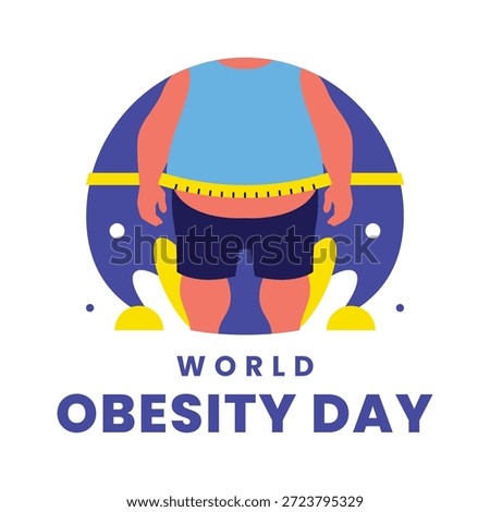 world obesity day celebration flat design illustration