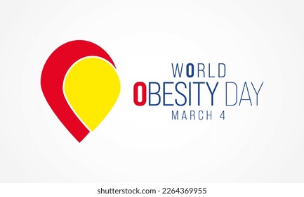 World Obesity day is observed every year on March 4, with the view of promoting practical solutions to end the global obesity crisis. Vector illustration