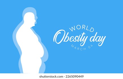 World Obesity day is observed every year on March 4, with the view of promoting practical solutions to end the global obesity crisis. Vector illustration
