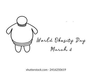 World Obesity Day single line art suitable for commemorating the event.