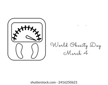 World Obesity Day single line art suitable for commemorating the event.