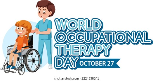 World Occupational Therapy Day Banner Design illustration