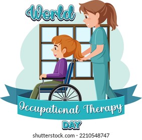 World Occupational Therapy Day Text Design Illustration