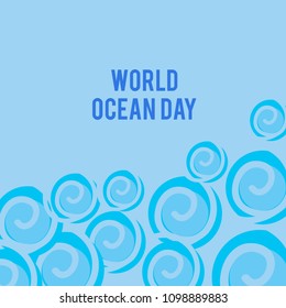 World Ocean Day Background.