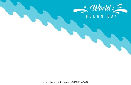 World ocean day background illustration vector