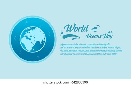 World ocean day banner style collection
