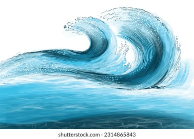 	
World ocean day celebration on sea ocean wave background