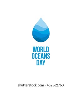World Ocean Day Design Template. Vector Illustration, Flat Style Design