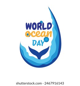 world ocean day design vector