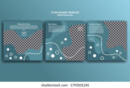World Ocean Day Flyer Template