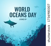 World ocean day illustration vector