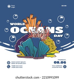 World Ocean day with Indonesian Sea Animals