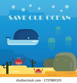 World Ocean Day Poster Design