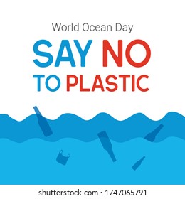 world ocean day. stop plastic pollution