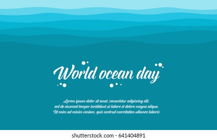 World ocean day style collection