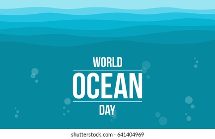World ocean day vector flat