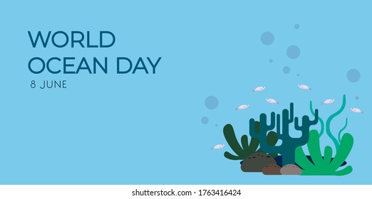 World Ocean Day Vector Illustration 