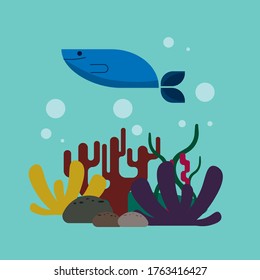 World Ocean Day Vector Illustration 