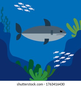 World Ocean Day Vector Illustration 