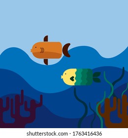 World Ocean Day Vector Illustration 