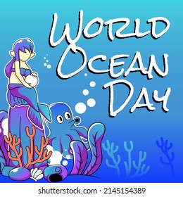 World ocean day vector illustration design