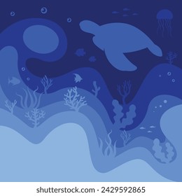 World ocean day vector illustration