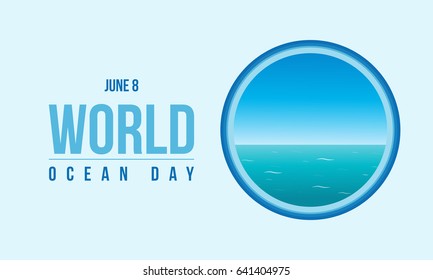 World ocean day vector illustration