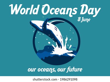World ocean day vector image