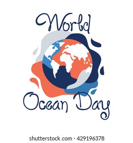 World Ocean Day. World Water Day campaign poster