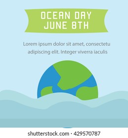 World Ocean Day. World Water Day campaign poster