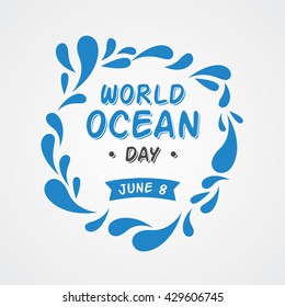 World Ocean Day. World Water Day campaign poster