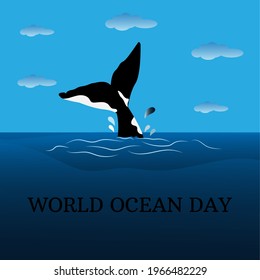 world ocean day web banner design. illustration vector