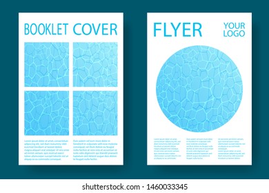 World Oceans Day brochure cover templates vector set. 