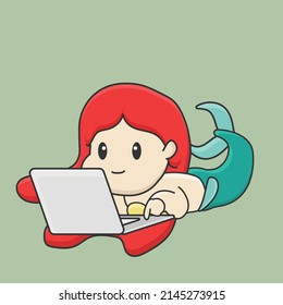 World Oceans Day earth environment ocean cartoon mermaid kid character sea water icon global summer