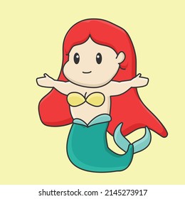 World Ocean Day Earth Environment Ozeancartoon Meerjungfrau Kind Meerwasser Symbol Weltsommer