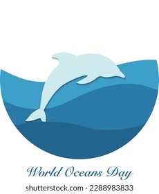 World Oceans Day Flat Illustration
