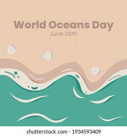 World Oceans Day Greeting Design