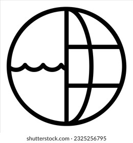 world oceans day icon with isolated vektor and transparent background