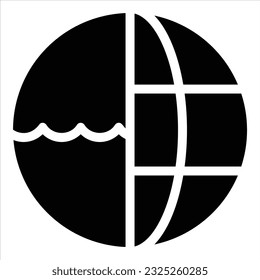 icono del día mundial de los océanos con vektor aislado y fondo transparente